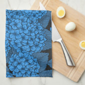Blaue Hydrangea Geschirrtuch (Viertel Falte)