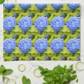 Blaue Hydrangea Geschirrtuch (Gefaltet)