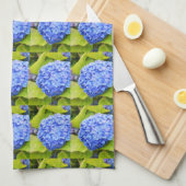 Blaue Hydrangea Geschirrtuch (Viertel Falte)
