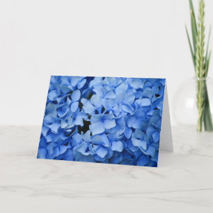 Blaue Hydrangea-Gruß-Karte Karte