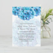 Blaue Hydrangea Hochzeit Einladungen Hydrangea3 (Stehend Vorderseite)
