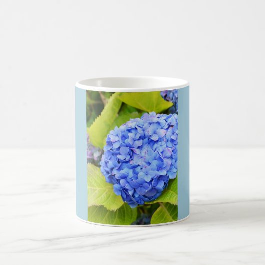 Blaue Hydrangea Kaffeetasse (Mittel)