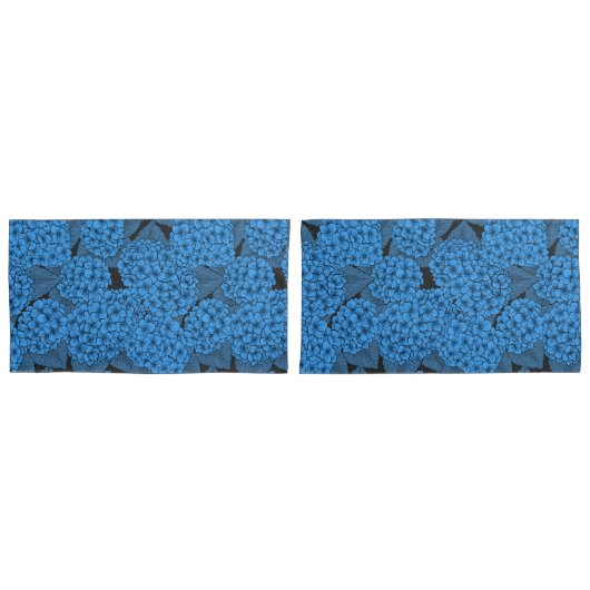 Blaue Hydrangea Kissenbezug (Vorderseite-Set)