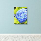 Blaue Hydrangea Leinwanddruck (Insitu (Holzboden))