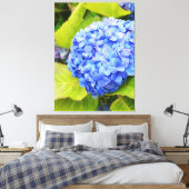 Blaue Hydrangea Leinwanddruck (Insitu (Schlafzimmer))
