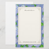 Blaue Hydrangea-Spitze-formale elegante mit Briefpapier (Vorne/Hinten)