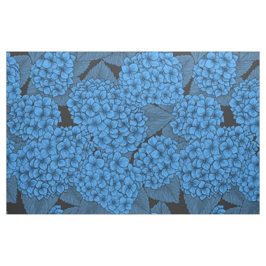 Blaue Hydrangea Stoff (Fat Quarter (45,7 x 55,9 cm))