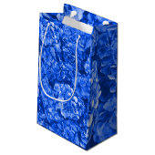 Blaue Hydrangea-Tasche Kleine Geschenktüte (Rückseite Schrägansicht)