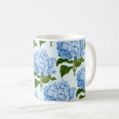 Blaue Hydrangea-Tasse Kaffeetasse (VorderseiteRechts)