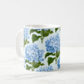 Blaue Hydrangea-Tasse Kaffeetasse (Vorderseite Links)