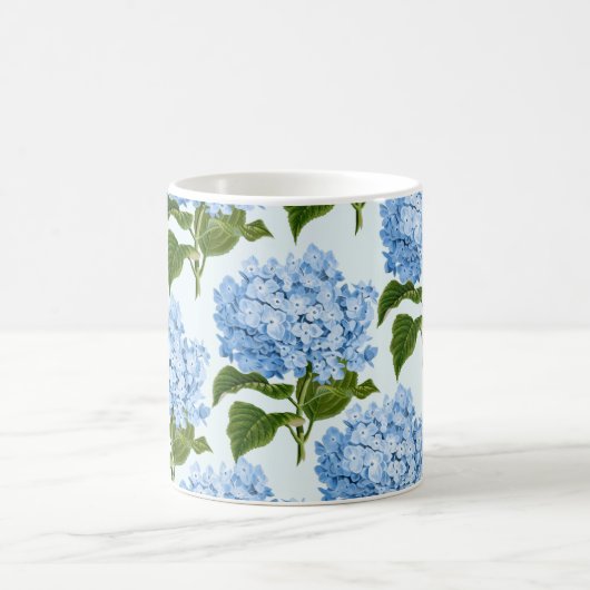 Blaue Hydrangea-Tasse Kaffeetasse (Mittel)