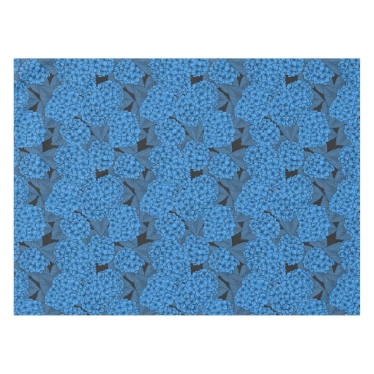 Blaue Hydrangea Tischdecke (Vorderseite (Horizontal))