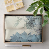 Blaue Hydrangea und Blauschmetterling-Ephemera Seidenpapier (Geschenk)