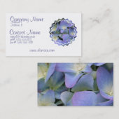 Blaue Hydrangea-Visitenkarte Visitenkarte (Vorne/Hinten)