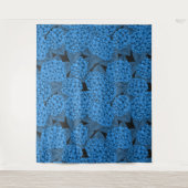 Blaue Hydrangea Wandteppich (Vorderseite)