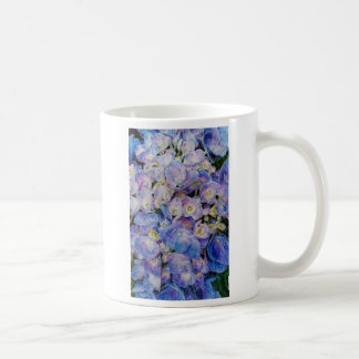 Blaue Hydrangea-weißer Kaffee-Tasse Kaffeetasse
