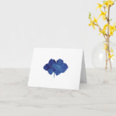 Blaue Hydrangeaanmerkungskarte Karte (Gelbe Blume)