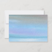 Blaue Hydrangeas Aquarellblume Hochzeit RSVP (Rückseite)