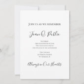 Blaue Hydrangeas Aquarellfeier Einladung (Rückseite)