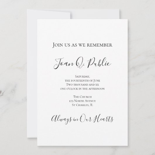 Blaue Hydrangeas Aquarellfeier Einladung (Rückseite)