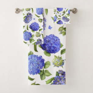 Blaue Hydrangeas Badhandtuch Set