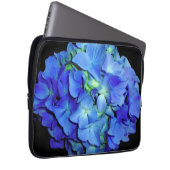 Blaue Hydrangeas, blaue Rose, elegante blaue Blume Laptopschutzhülle (Vorne Rechts)