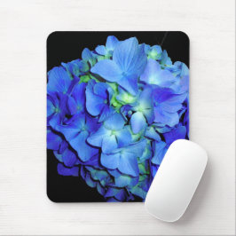 Blaue Hydrangeas, blaue Rose, elegante blaue Blume Mousepad
