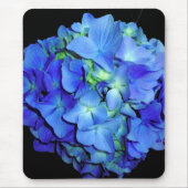 Blaue Hydrangeas, blaue Rose, elegante blaue Blume Mousepad (Vorne)
