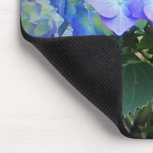 Blaue Hydrangeas-Blume Blumenfotografie Mousepad (Ecke)
