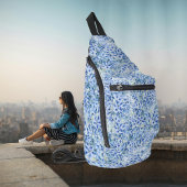 Blaue Hydrangeas - Blumenmuster Crossbody Bag