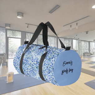 Blaue Hydrangeas - Blumenmuster Duffle Bag