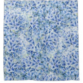Blaue Hydrangeas - Blumenmuster Duschvorhang (Vorderseite)