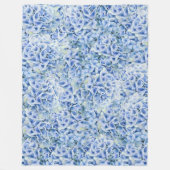 Blaue Hydrangeas - Blumenmuster Fleecedecke (Vorderseite)