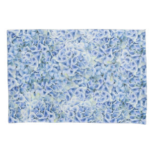 Blaue Hydrangeas - Blumenmuster Kissenbezug