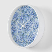 Blaue Hydrangeas - Blumenmuster Uhr (Winkel)