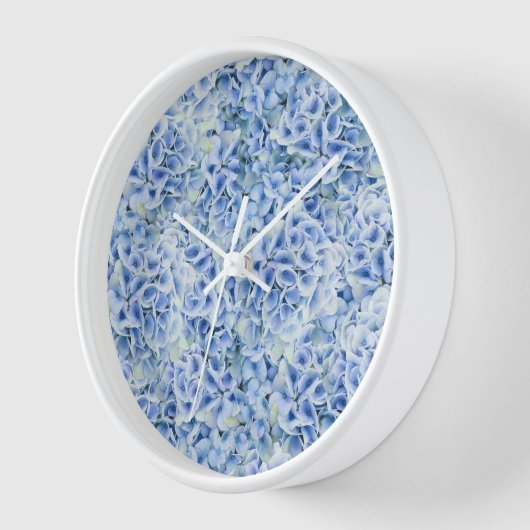 Blaue Hydrangeas - Blumenmuster Uhr (Winkel)