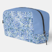 Blaue Hydrangeas - Blumenmuster Waschbeutel (Rechte Ecke)