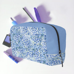 Blaue Hydrangeas - Blumenmuster Waschbeutel