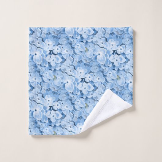 Blaue Hydrangeas-Blumentuch-Set Badhandtuch Set (Waschlappen)