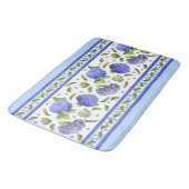 Blaue Hydrangeas botanische Muster Bath Mat Badematte (Schrägansicht)