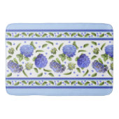Blaue Hydrangeas botanische Muster Bath Mat Badematte (Vorderseite)