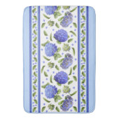 Blaue Hydrangeas botanische Muster Bath Mat Badematte (Vorderseite Vertikal)
