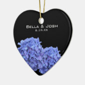 Blaue Hydrangeas, die Verzierung Wedding sind Keramik Ornament (Links)