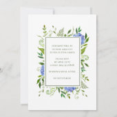 Blaue Hydrangeas, die wir noch tun Einladung (Rückseite)