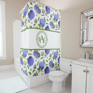 Blaue Hydrangeas Duschvorhang