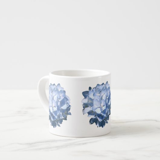 Blaue Hydrangeas Espressotasse (Vorderseite Links)