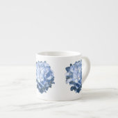 Blaue Hydrangeas Espressotasse (Vorderseite Rechts)