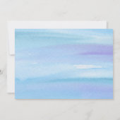 Blaue Hydrangeas Hochzeit Probe Dinner Einladung (Rückseite)