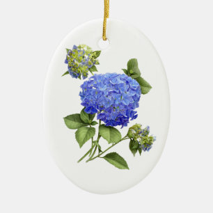 Blaue Hydrangeas Keramikornament