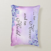 Blaue Hydrangeas nachhaltige Liebe Dekokissen (Rückseite(Vertikal))